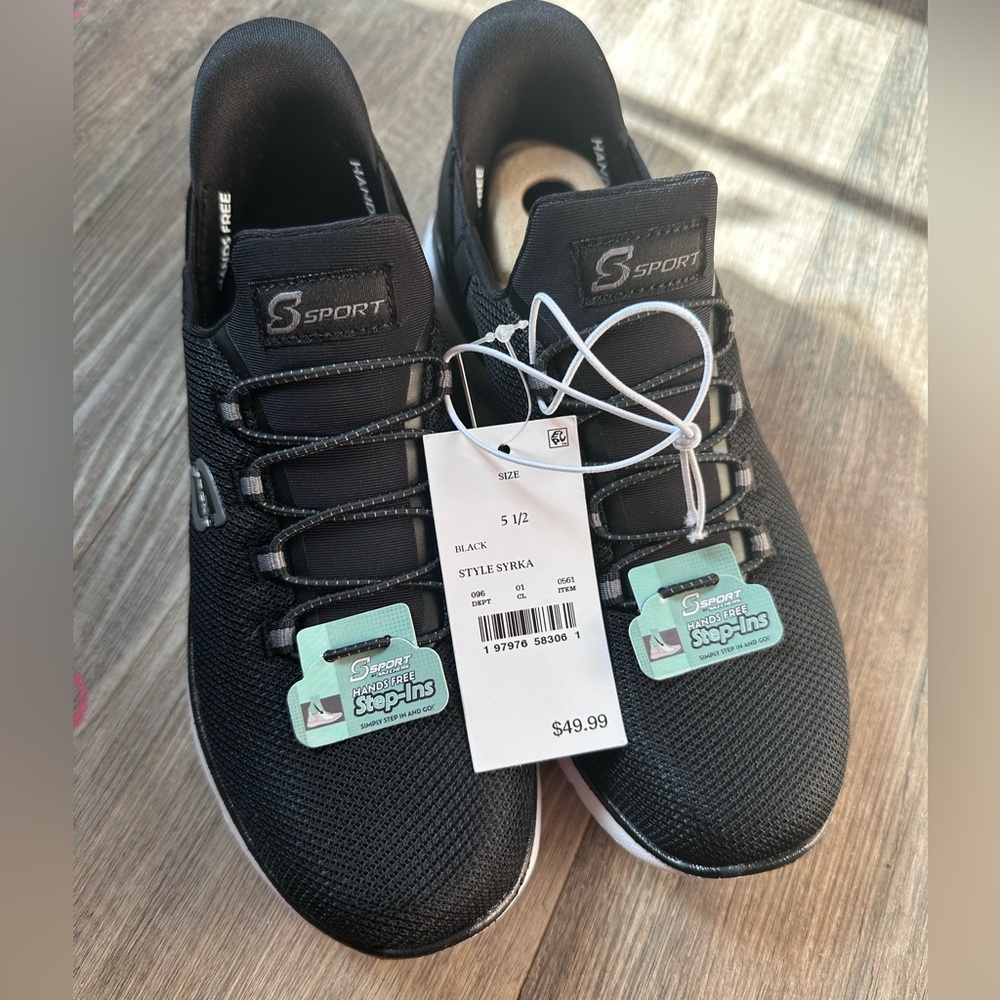 Skechers Black Athletic Shoes